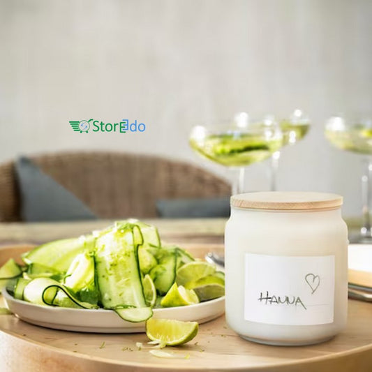 IKEA : ADELTUJAS : Scented candle in Glass With Lid