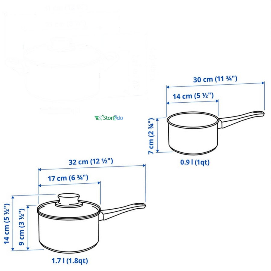 IKEA : ANNONS : 3-Piece Stainless Steel Cookware Set