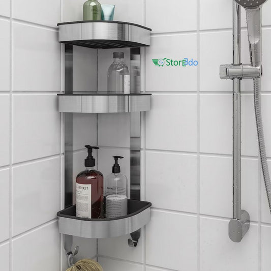 IKEA : BROGRUND : Corner Wall Shelf Unit : Stainless Steel