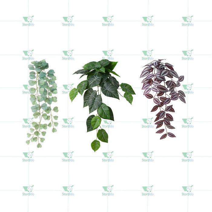 IKEA : FEJKA : Artificial Plant With Wall Holder - Set of 3