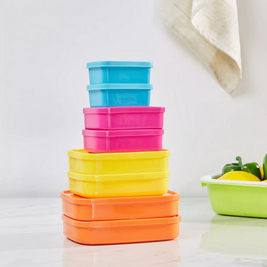 HomeCentre : FUN: Storage Boxes with Lid - Set of 8
