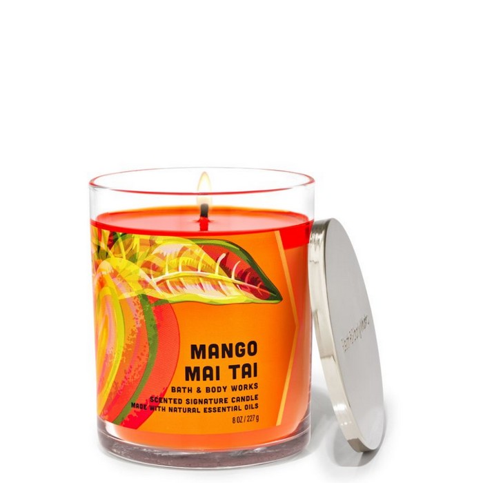 Bath and Body Works : Single Wick Candle : Mango Mai Tai