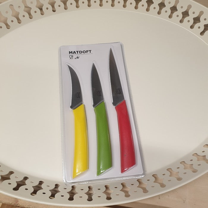IKEA : MATDOFT : Multi Color Knives - Set of 3