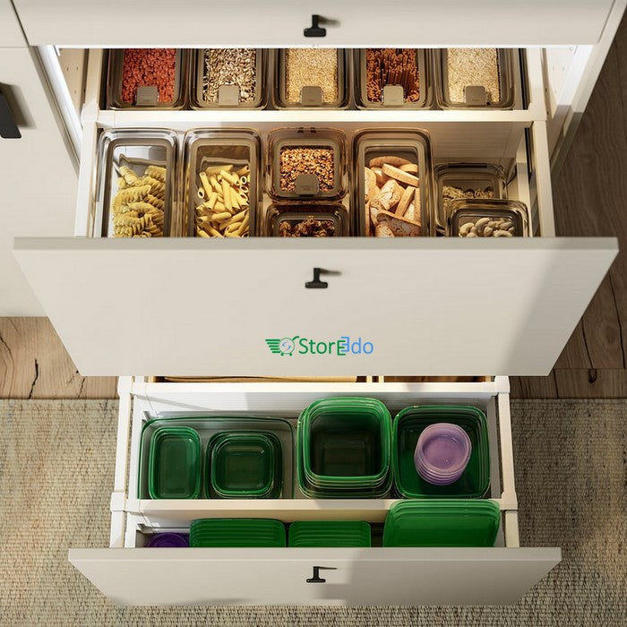 IKEA : PRUTA : Food Containers With Lid - Set of 17