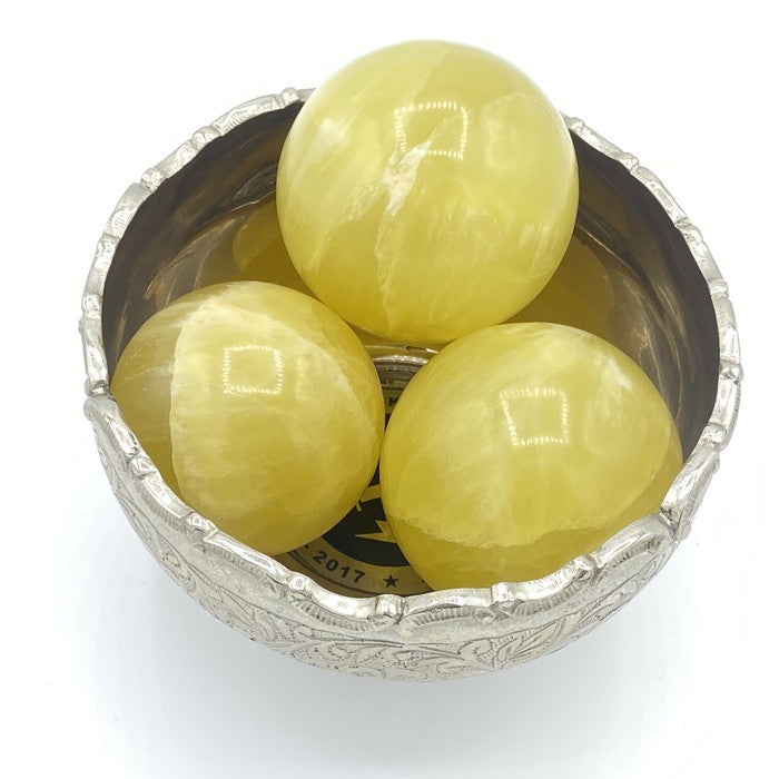 Lemon Calcite - Set of 3