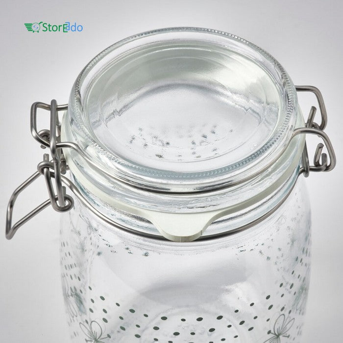 IKEA : KORKEN : Jar With Lid - Patterned