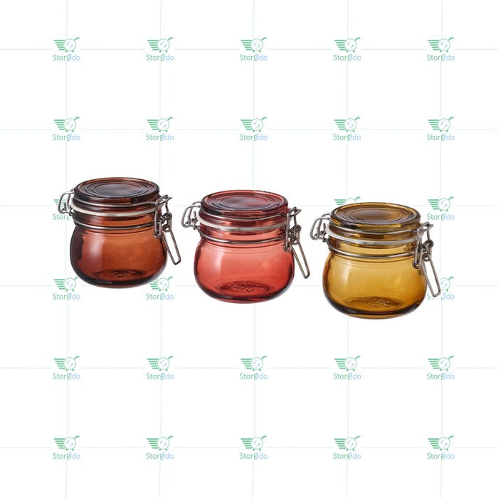 IKEA : KROSAMOS : Jar With Lid - Set of 3