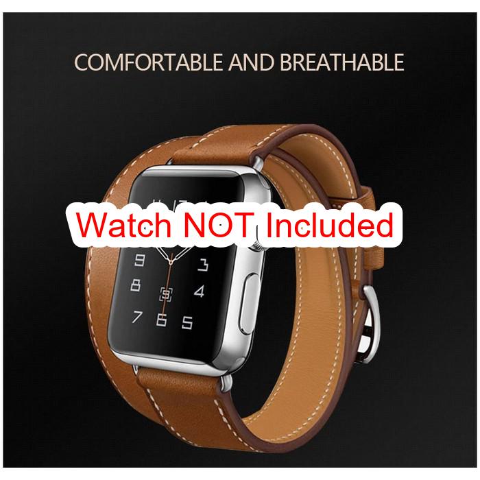 Apple Watch Straps : Leather Double Tour - Brown