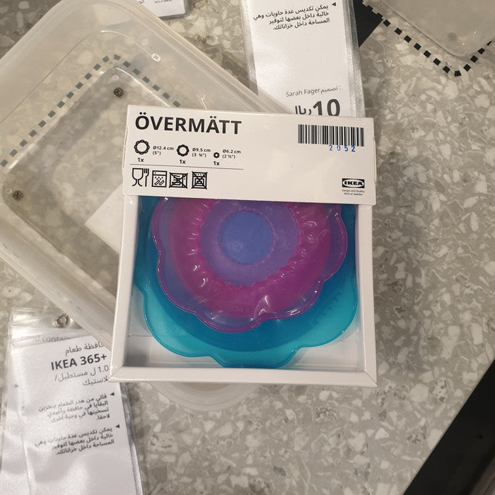 IKEA : OVERMATT : Silicon Food Covers - Set of 3