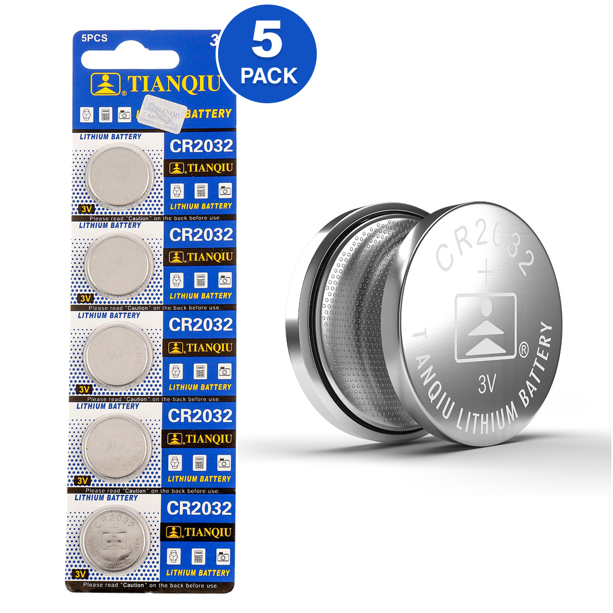 5PCS TIANQIU CR Cell Button Coin Battery Watch 3V