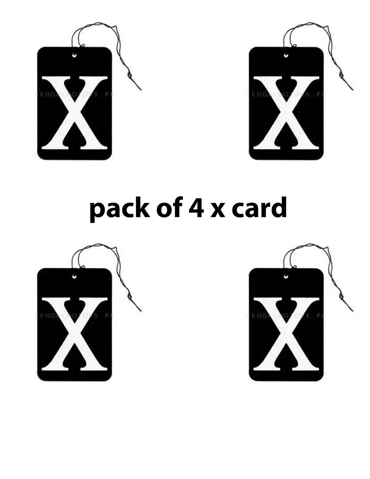 Car Hanging X Perfume Card Air Freshener - (PACK OF 4)