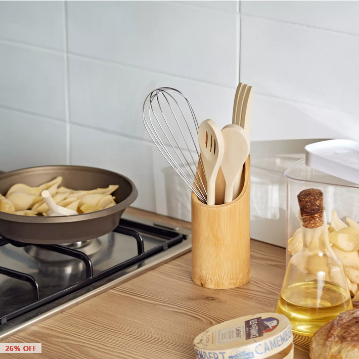 HomeCentre : 5-Piece Kitchen Utensil Set With Holder