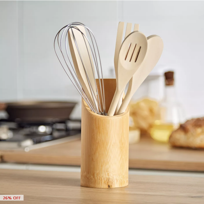 HomeCentre : 5-Piece Kitchen Utensil Set With Holder