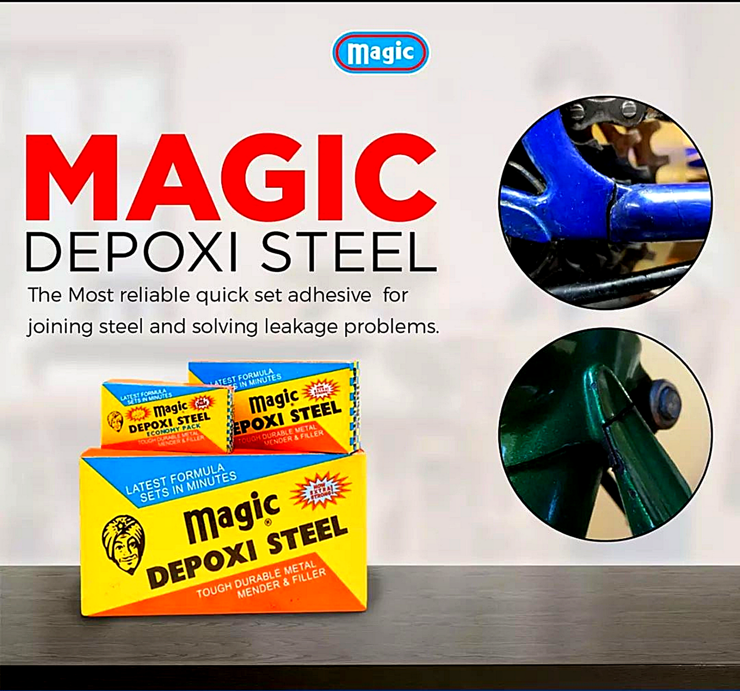 Pack of 10 Magic Depoxi Steel, Epoxy (Full Box)