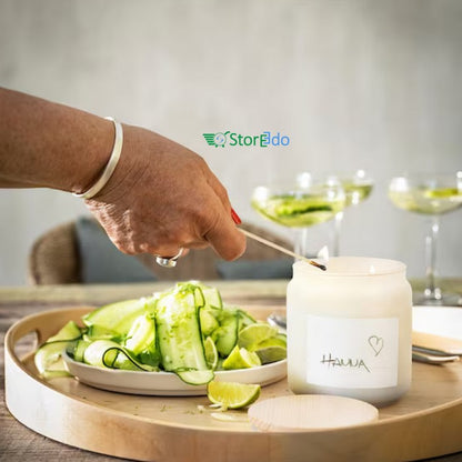 IKEA : ADELTUJAS : Scented candle in Glass With Lid