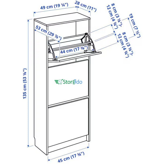 IKEA : BISSA : Shoe Cabinet Slightly Damage