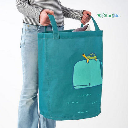 IKEA : BLAVINGAD : Storage Bag Whale - Patterned