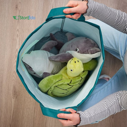 IKEA : BLAVINGAD : Storage Bag Whale - Patterned