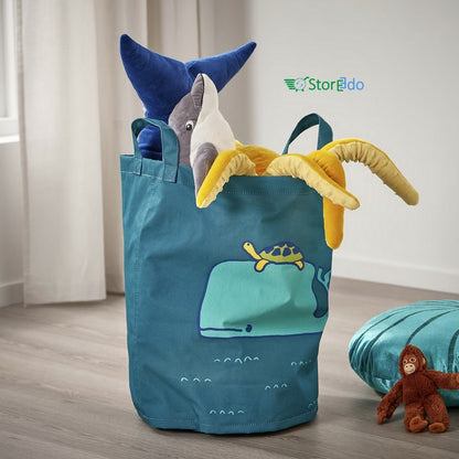 IKEA : BLAVINGAD : Storage Bag Whale - Patterned