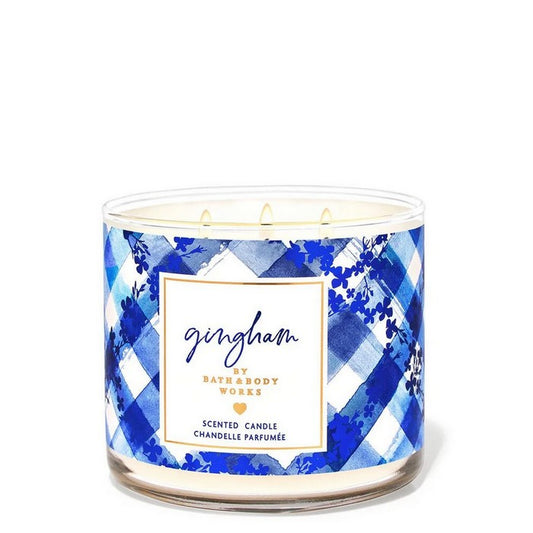 Bath and Body Works : 3-Wick Candle : Gingham