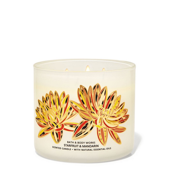 Bath and Body Works : 3-Wick Candle : Starfruit & Mandarin
