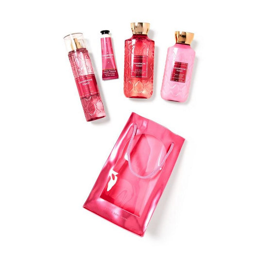 Bath and Body Works : Cosmetics Gift Bag : Champagne Toast : Set of 4