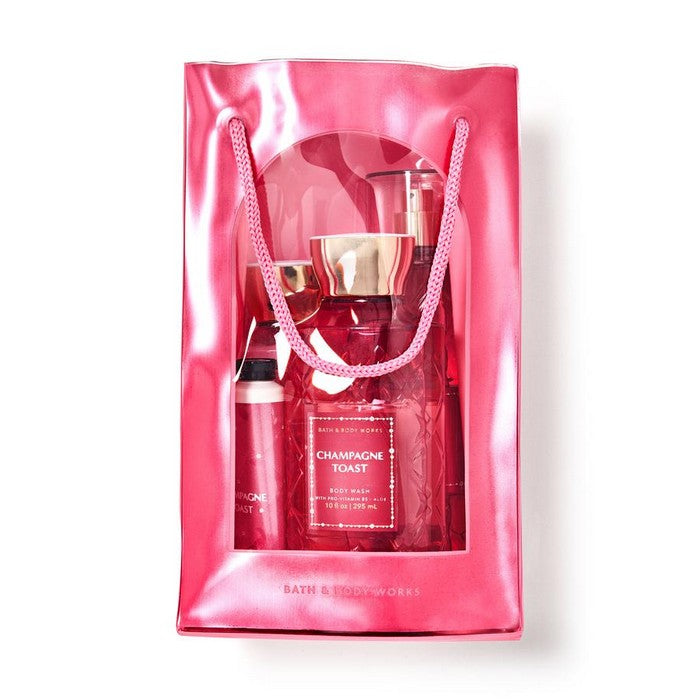 Bath and Body Works : Cosmetics Gift Bag : Champagne Toast : Set of 4
