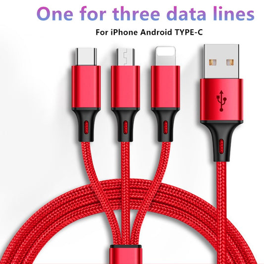 3 in 1 Charging Cable for Micro USB, IOS & Type C devices