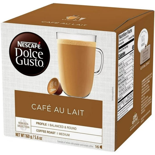 NESCAFE : Dolce Gusto : CAFÉ Au Lait / CAFÉ Latte Coffee Pods (Expiry 31 Oct)