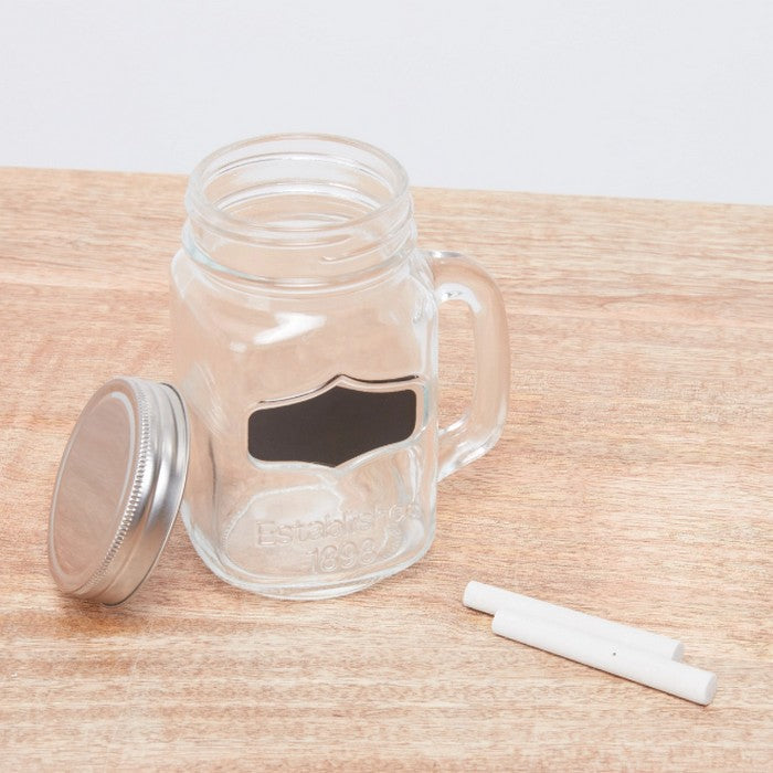 HomeCentre: Fiesta : Mason Jar Set with Chalkboard - Set of 4