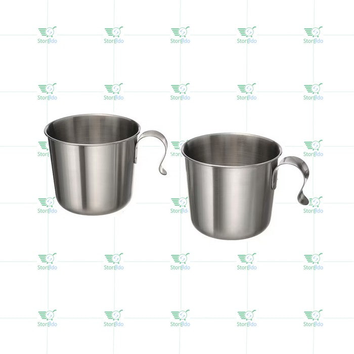 IKEA : GRILLTIDER : Mug Stainless Steel - Set of 2