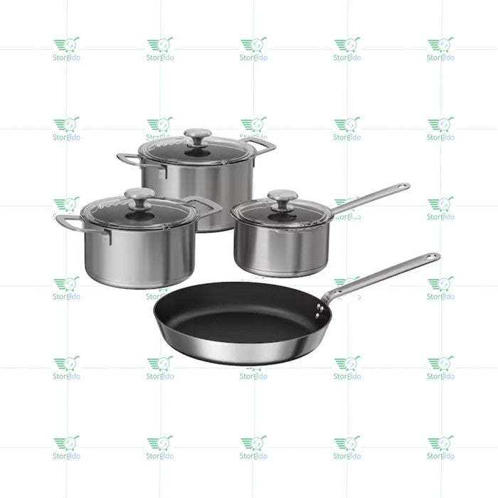 IKEA : HEMKOMST : 7 - Piece Cookware Set - Stainless Steel