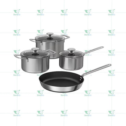 IKEA : HEMKOMST : 7 - Piece Cookware Set - Stainless Steel