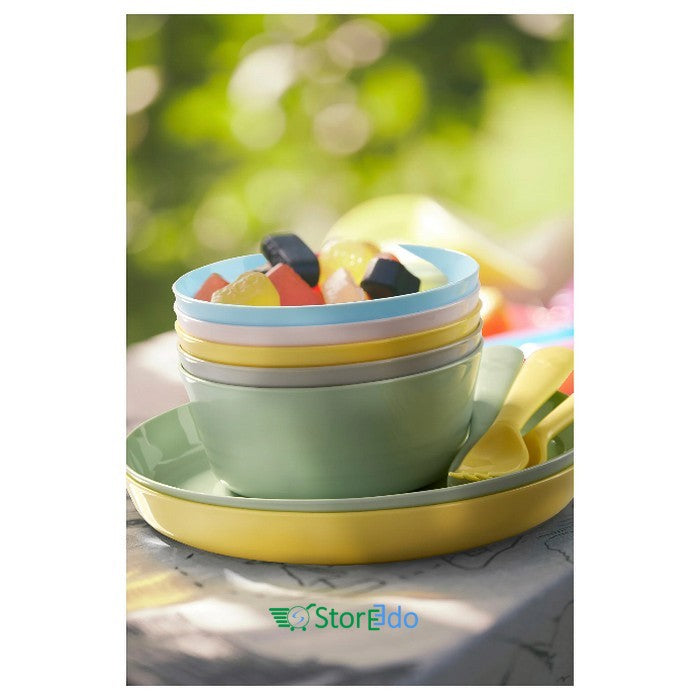 IKEA : KALAS NN : Multi Color Plastic Bowls - Set of 6