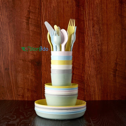 IKEA : KALAS NN : Multi Color Plastic Bowls - Set of 6