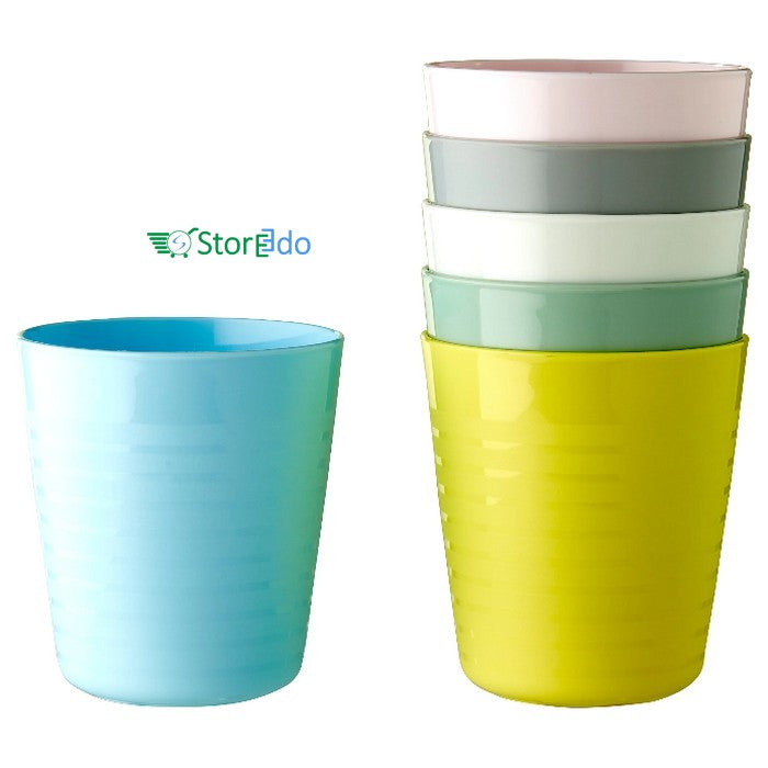 IKEA : KALAS NN : Multi Color Plastic Glasses - Set of 6