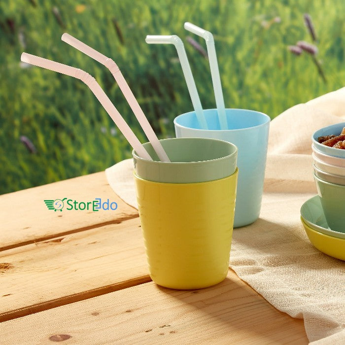 IKEA : KALAS NN : Multi Color Plastic Glasses - Set of 6