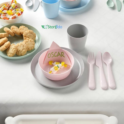 IKEA : KALAS NN : Multi Color Plastic Plates - Set of 6