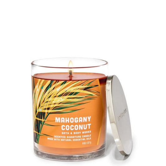 Bath and Body Works : Single Wick Candle : Mahogany Coconut