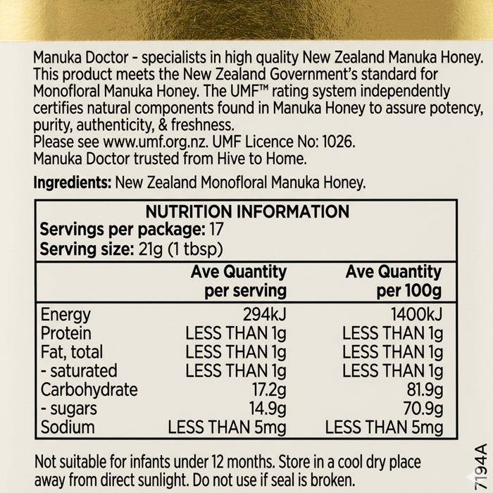 Manuka Doctor : Original Manuka Honey : Monofloral
