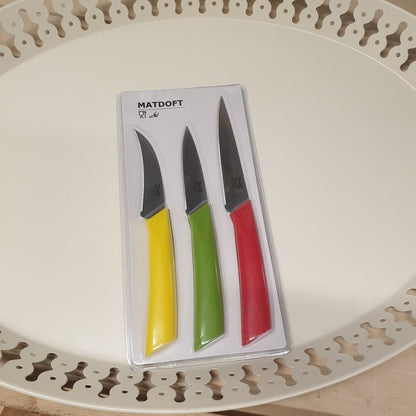 IKEA : MATDOFT : Multi Color Knives - Set of 3