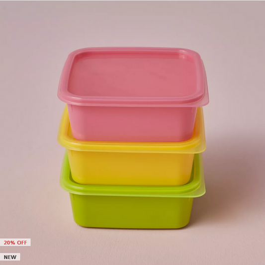 HomeCentre : MERRY : 3-Piece Square Container