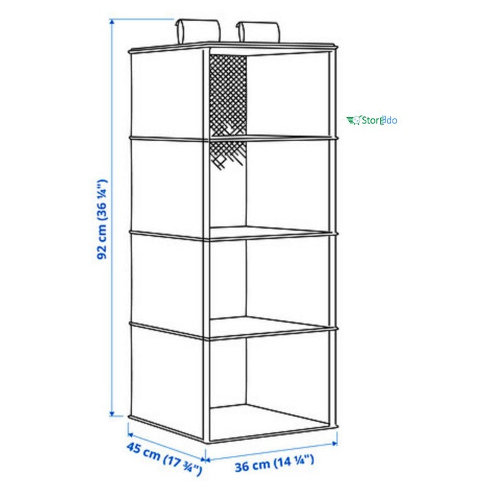 IKEA : REGODLING : Hanging Storage With 4 Compartments
