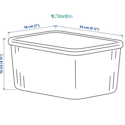 IKEA : RYKTA : Storage Box With Lid - Transparent