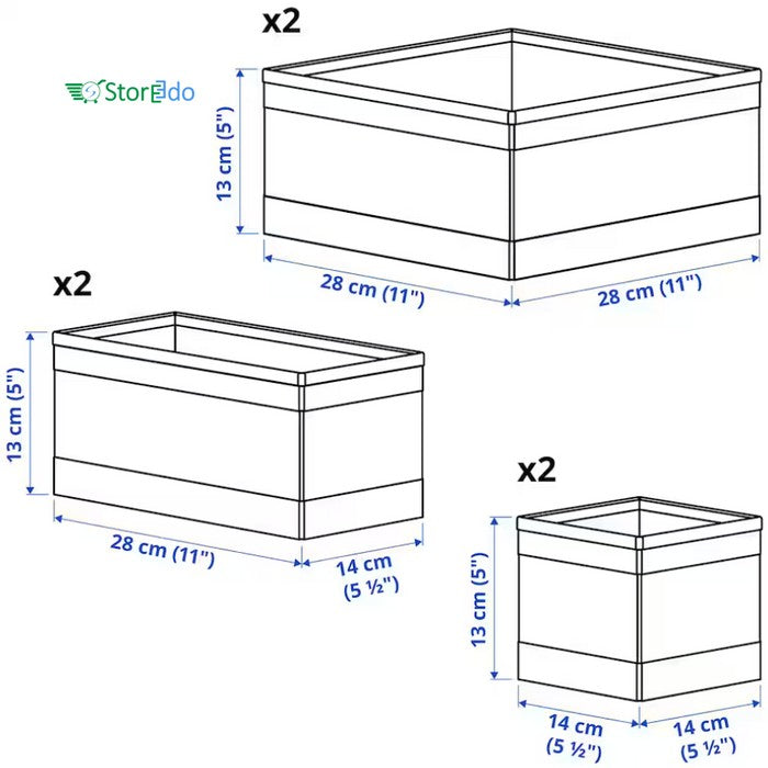 IKEA : SKUBB : Drawer Organizing Boxes - Set of 6