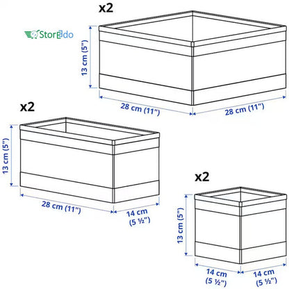 IKEA : SKUBB : Drawer Organizing Boxes - Set of 6