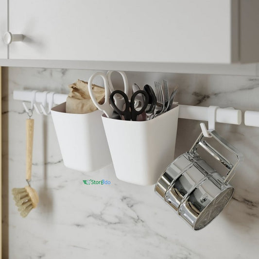 IKEA : SUNNERSTA : Rail with 4 Hooks and 2 Containers