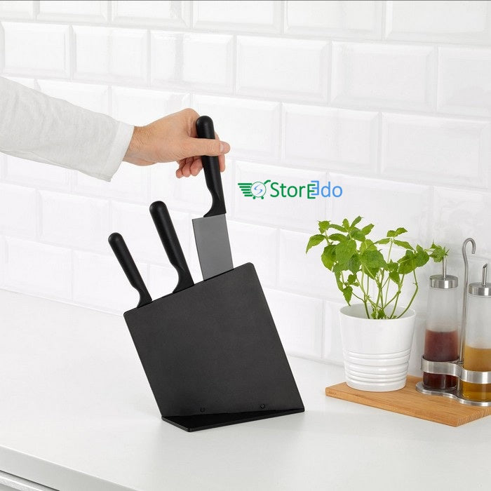 IKEA : JAMFORA : Knife Block with 3 Knives