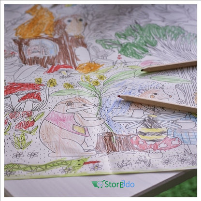 IKEA : SKOGSDUVA : Colouring Paper Roll - Enchanted Forest