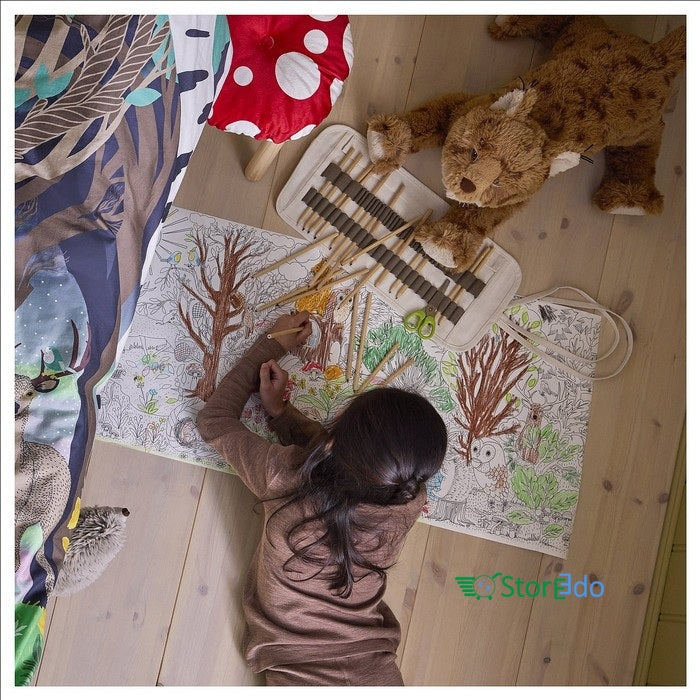 IKEA : SKOGSDUVA : Colouring Paper Roll - Enchanted Forest